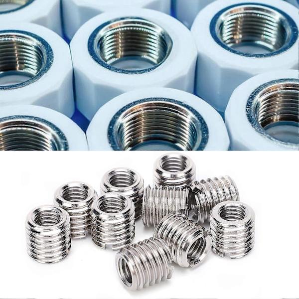 Repair Nut Insert Sleeve 10pcs Slotted Reducing Thread Bushing Screw Conversion
