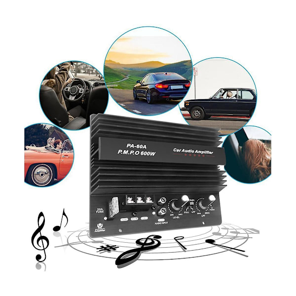 TS-12v 600w Bil Audio Effektforstærker Board Tabsfri Subwoofer Basmodul Høj Effekt Bil Audio Tilbehør