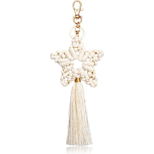 Nøglering Håndlavet Boho Tassel Taske Charm Nøglering Bilnøglering til Kvinder