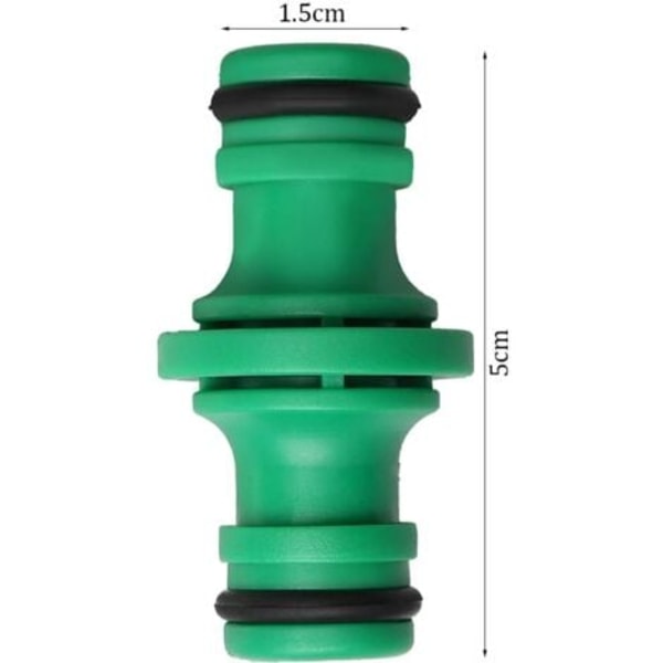 TS-Dobbel Rørkobling, Dobbel Hann Rørkobling Plast Rørfittings for å Skjøte Rør (6 stk)