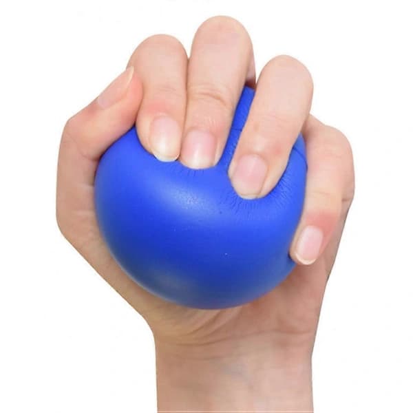 Resevänlig stressboll, handtränare för dagligt bruk och terapi Blå 7*7cm
