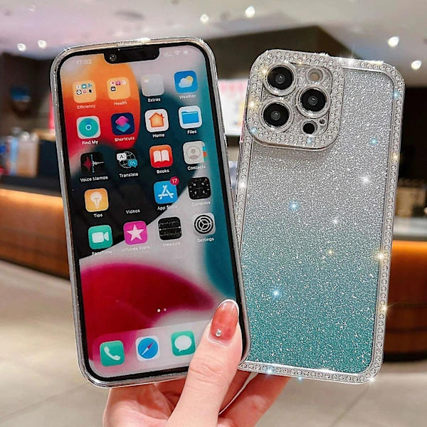 Electroplated Bling Glitter TPU-skal för iPhone 15 Pro Max