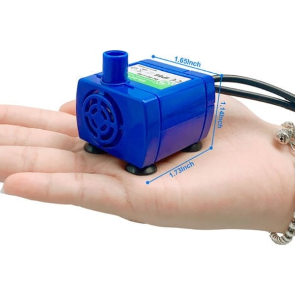 TS-USB Senkbar Vannpumpe for Fontene, 2,4 Liters Vannfontenepumpe for Kjæledyr, Erstatningspumpe for Katter og Hunder a