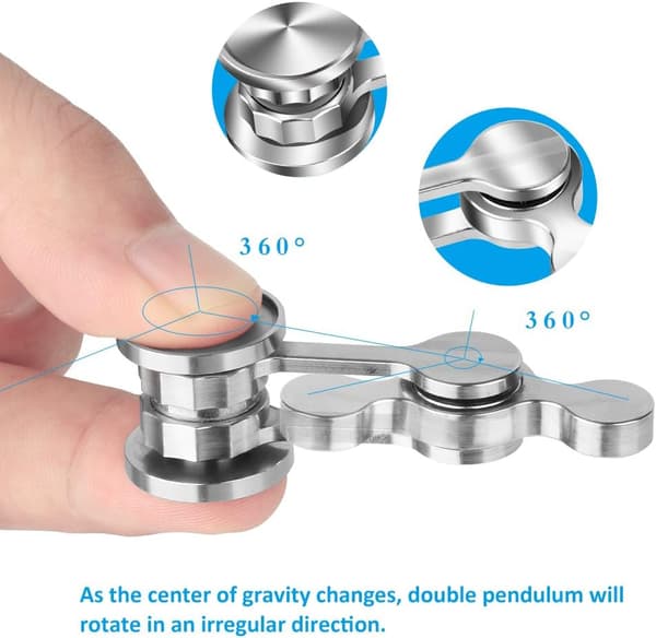 Fidget Spinner, Ultra Holdbar Rustfrit Stål Fokus Finger Spinner Legetøj, Stresslindring Kedsomhedsdræbende Sensorisk Legetøj til Voksne og Børn