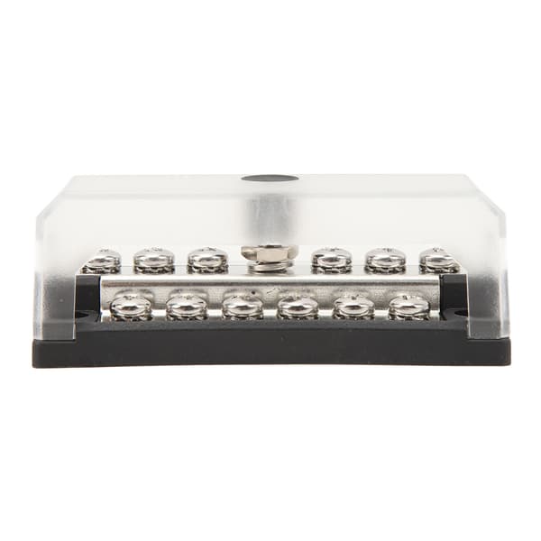 100A 32V 12-Pole Power Distribution Block Terminal Strip with Cover for 32V DC Trucks RVs Boats