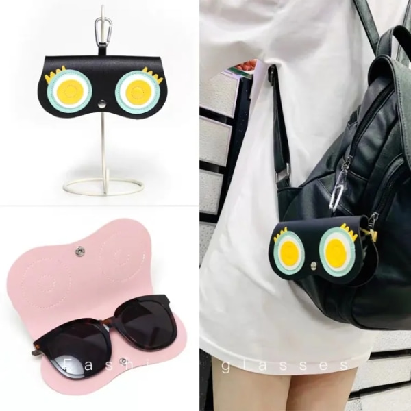 Mode Kvinnor PU-läder Case Bärbar glasögonväska sun eye box solglasögon cover handbagageförvaring Style 12
