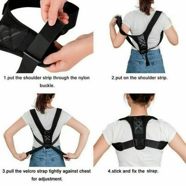 Posture Corrector Ryggstöd Kroppsstöd Wellness Svankstödsbälte XS (Bust 50-70cm)