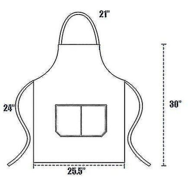 12-pack enkla haklappsförkläden med 2 fickor - svart unisex kommersiellt förkläde Bulk