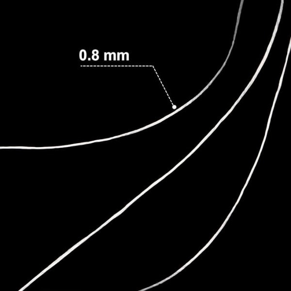 Pärla 0,8 mm snor, slidstærkt snor, perlekæde, hvid, 70 meter/rulle, bruges til at lave smykker, armbånd, tråd til at bære perler