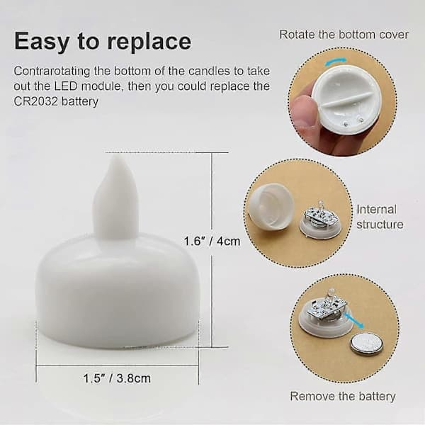 12 stk Vanntette LED Flytende Lamper - Batteridrevet