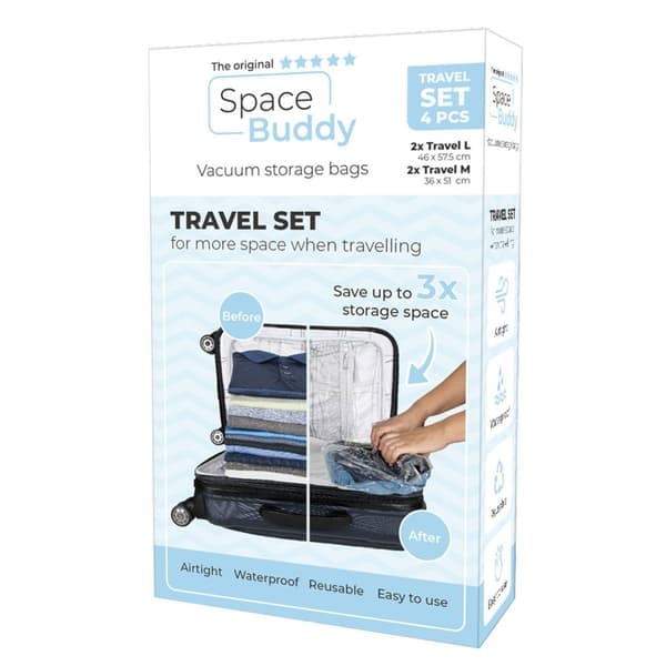 TS-Space Buddy Vakuumförvaringspåsar Reseset