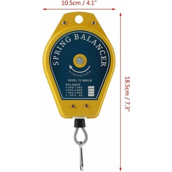 TS-Fjäderbalanserare Infällbar Verktyg Hängande Stöd Fjäderbalanserare för Monteringslinje (0,5-1,5 kg)