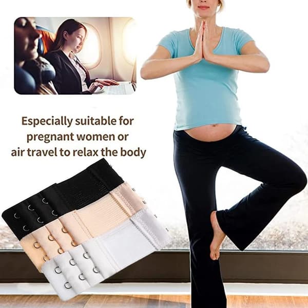 BH-forlænger 2-krog Elastisk Blød Komfortabel Undertøjsremforlængelse for Tilpasset Pasform Kvinder Hvid