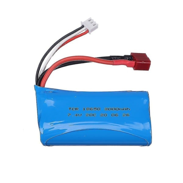 7,4 V 3000 mAh 18650 Lipo-akku 2S, yhteensopiva Q46 Wltoys 104009 124 SQBB:n kanssa