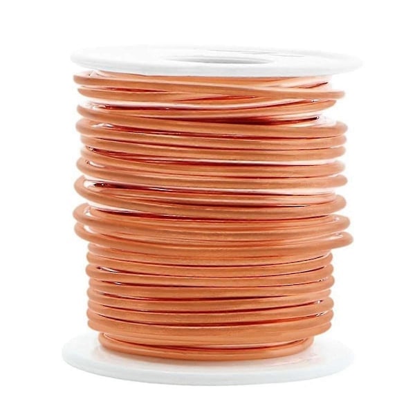 Kuparilanka, 99,9 % pehmeää puhdasta kuparilankaa puutarhanhoitoon, sähköviljelyyn, 16 Gauge/ 1,3 mm halkaisija, 38,7 metriä, 0,45 kg {HH} Kuten kuvassa