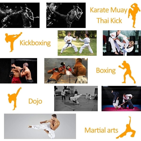 Bokse Kurveformede Fokusbokshandsker - Kunstlæder Trænings Håndbeskyttelse, Ideel til Karate, Muay Thai Kick, Sparring, Dojo, Kampsports