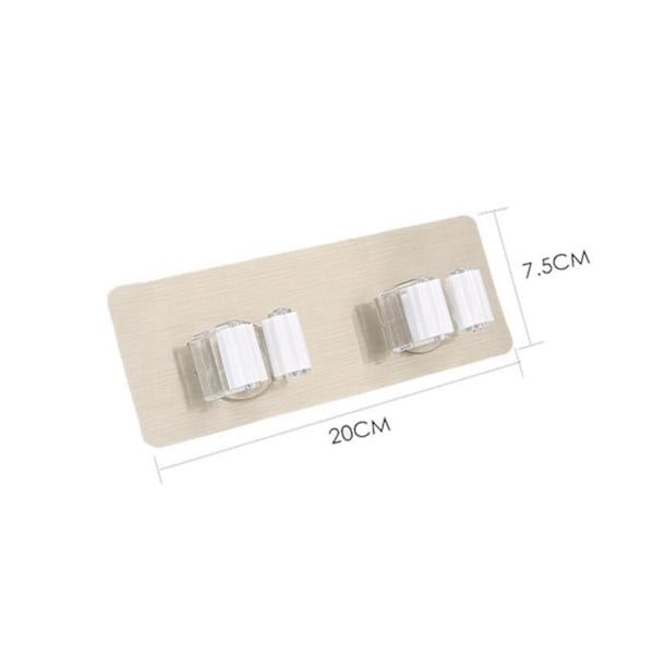 TS-2x Väggplattor Mopphållare Organizer Rack Plast Väggmonterad Borste Svabbare Svabbskaft Grepp