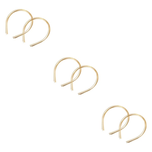 1/2/3/5 10 st Metalltunntrådshuvudband Smidigt för DIY Craft Guld 1.5mm Gold 1.5mm 3Set