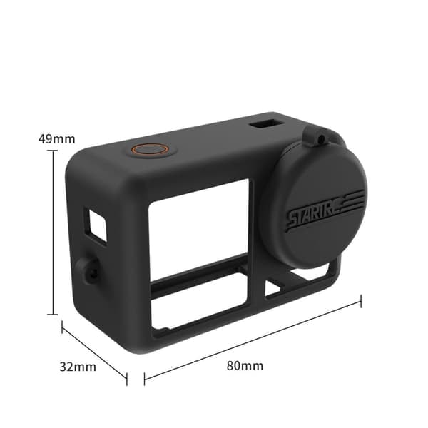 TS Silikonfodral med linsskydd för DJI OSMO Action 4 / 3 - Svart