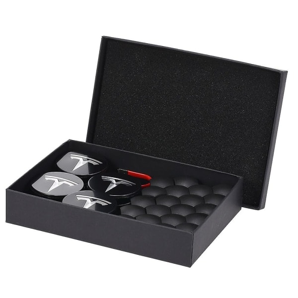 Navkapselkit för Tesla, navkapselset, navkapselmutterhölje, navkapsel för Model Y, Model 3, Model S, Model X