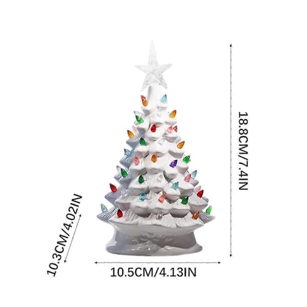 Ceramic Christmas Tree Christmas Tree LED Decoration Ceramic Desktop Christmas Decoration