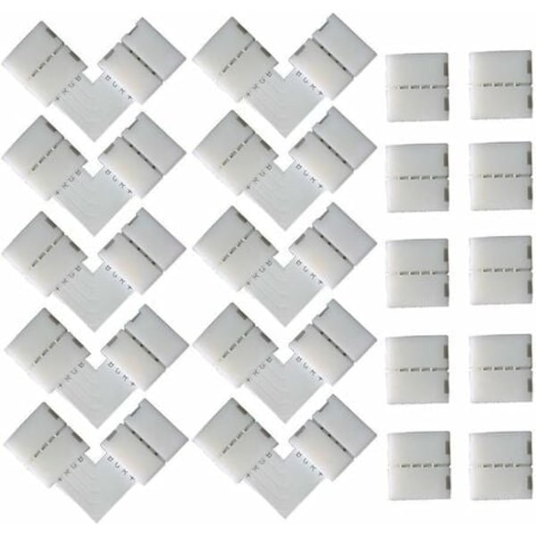 TS-LED lysstripe 5050RGB L-type hjørnekontakt med 4 pinner, mellomstor, indirekte sløyfe uten lodding