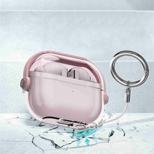 TS-Skyddsfodral för Samsung Galaxy Buds3 / Buds3 Pro - Transparent/Rosa