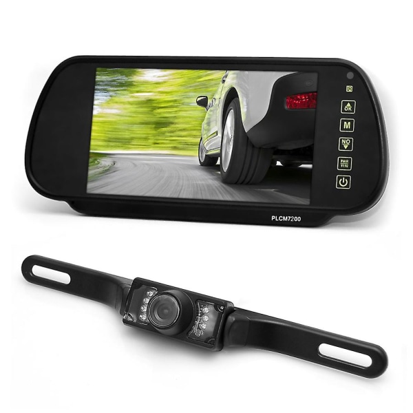 Backup bilkamera och backspegel skärmsystem