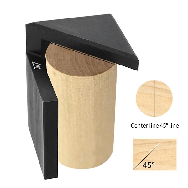 TS-Woodworking 45-graders Vinkelritare Rätvinklig Cirkulär Mittlinjeritare Vinkel Linjal Bokritare