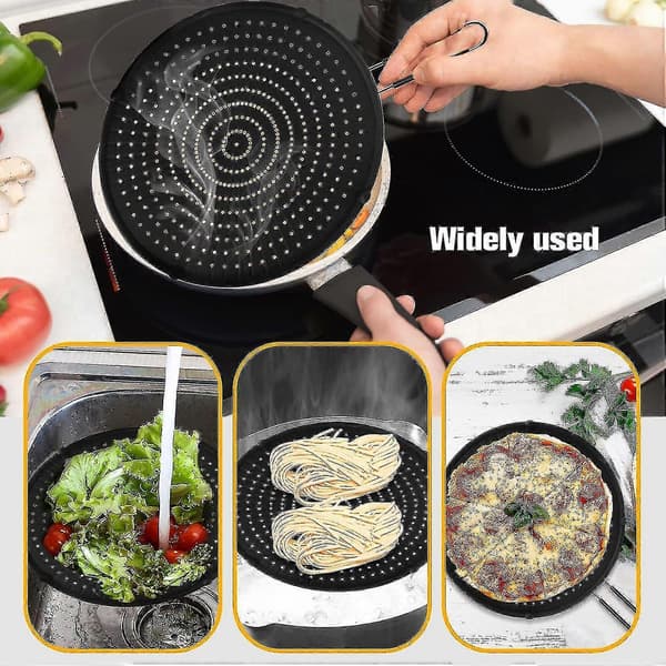 32 cm Silicone Splatter Screen for Frying Pan, Multifunctional Splatter Guard for Pans, Cooking Splatter Protector, Heat Resistant Splatter Guard Gray