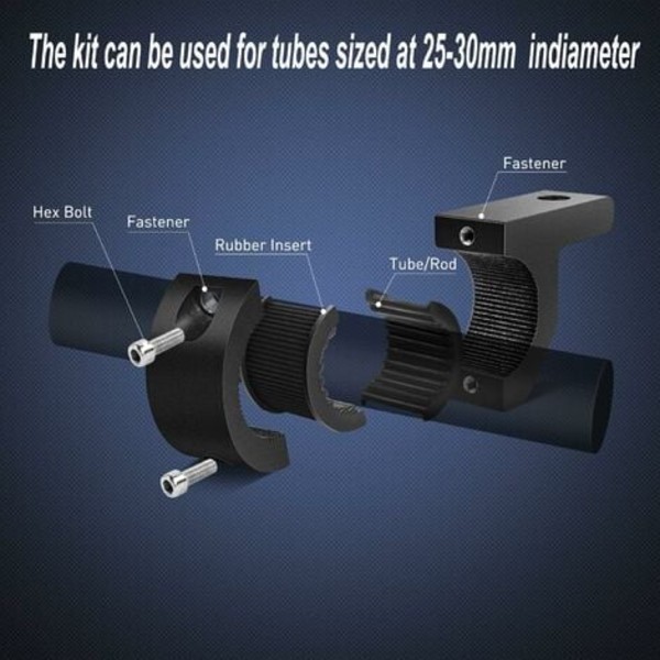 TS-2 stk 19-30mm Støtte Takstativ LED Lysfeste Klemmer A Rullestenger Klemme, for Rullebur for Offroad