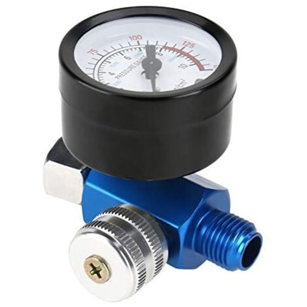 TS-Manometer Färgsprutpistol, Tryckregulator för Färgsprutpistol, 1/4 tum för Färgsprutpistol Lufttrycksregulator Manometer