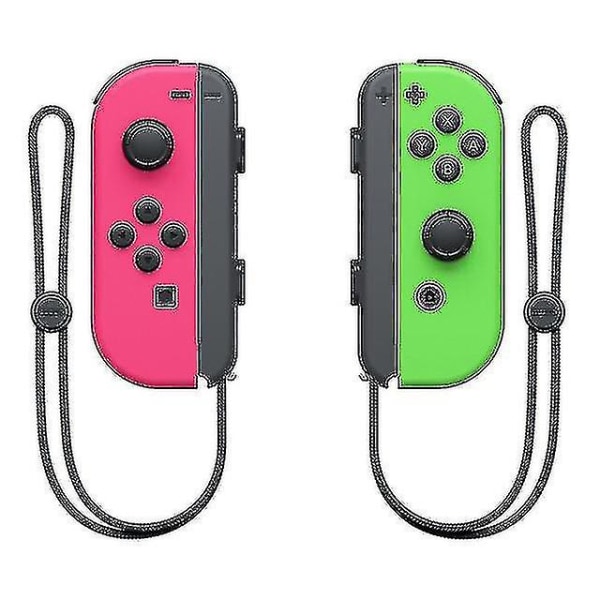 För Nintendo Switch-kontroller Joy-con L/r Gamepad med rem Joysticks Byt ut Joycon pink green101