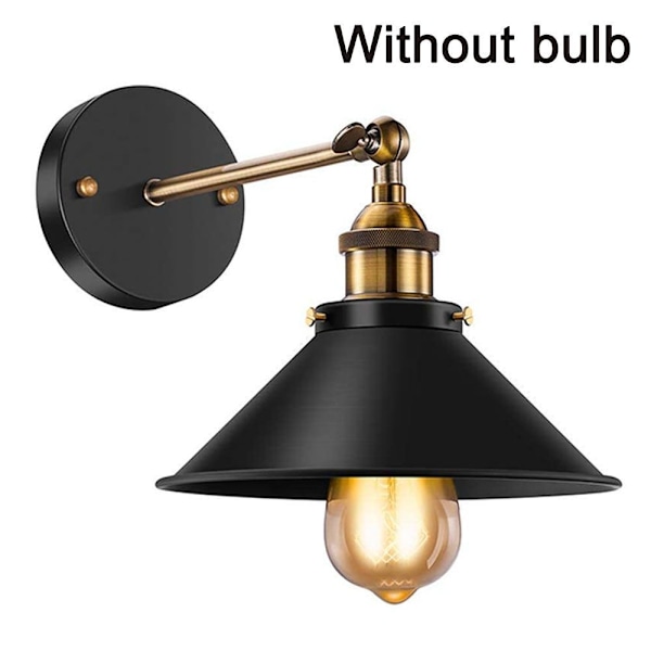 Vintage Vägglampa Kreativ Vägglampa Rotationsbar Metall Vägg Svart 2