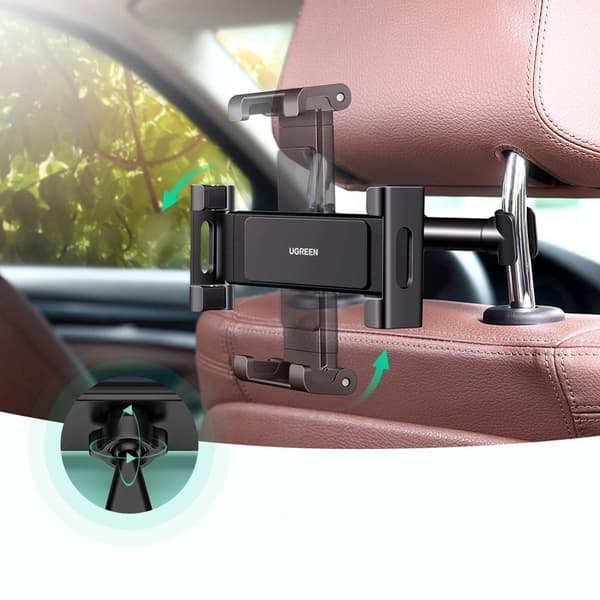 TS-Tablettiteline auton niskatukeen
