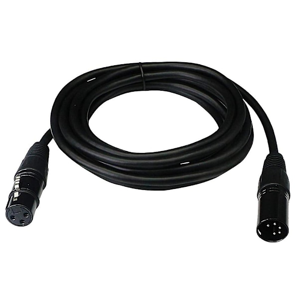 TS-Dj XLR-kabel, 3-benet hun XLR til 5-benet han XLR DMX til moving head