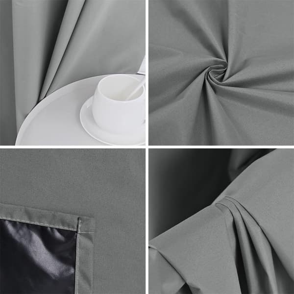 Sorte Mørklægningsgardiner 2 Paneler 100x200cm, Termisk Isolerede Fuld Lysblokerende Polyester Stanglommegardiner til Soveværelse Stue