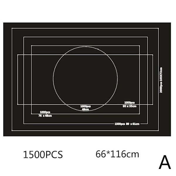 1500/2000 palan puzzle-säilytysalusta rullattavaksi musta sininen harmaa G sininen 1500 kpl