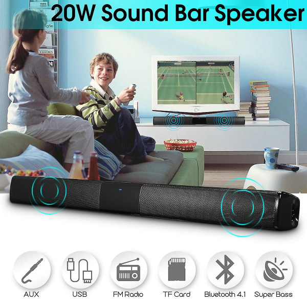 Tv Soundbar Subwoofer Högtalare Trådlös Bluetooth Sound Bar Hi-fi Theater System