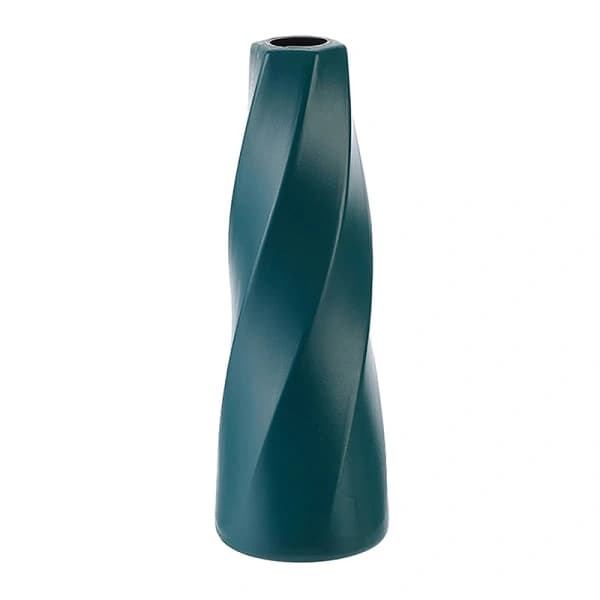 Plastvas Imitation Keramik Blomkruka Bordsdekoration Mörkblå