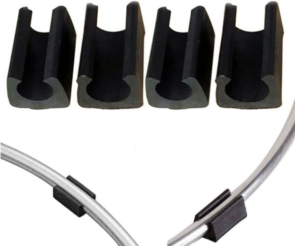 20-pak Plast U-formede Stolebensglidere 12mm Diameter Sort, ZQKLA