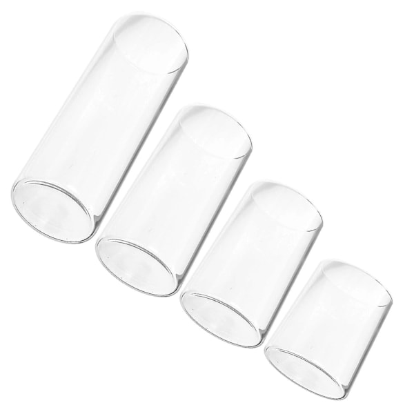 4 st Glas Ljusskydd Glas Ljusstake Kopp Skärm Vindtätt Glas Ljuscylinder