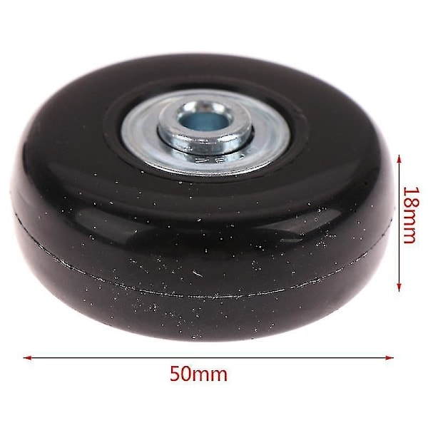 Ersättningshjul för resväska, reparationssats för resväska, axlar 50 mm, Deluxe + skruv -t