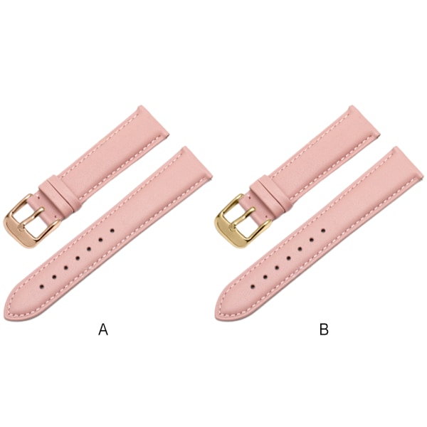 Snygg och elegant klockarmband med rosa ros-spänne Pink rose pin buckle 18mm