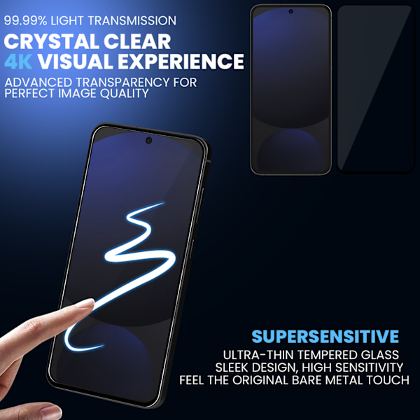 2-Pack Samsung S24 FE Screen Protector - Tempered Glass 9H - Super Quality 3D