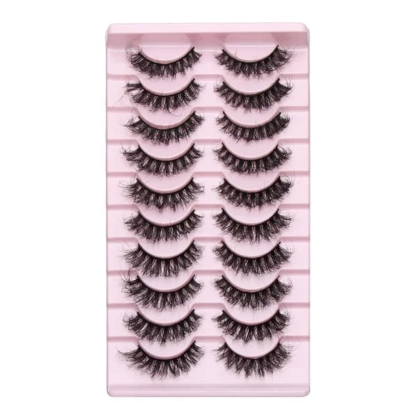 10 par løse øyevipper Cat Eye Lashes