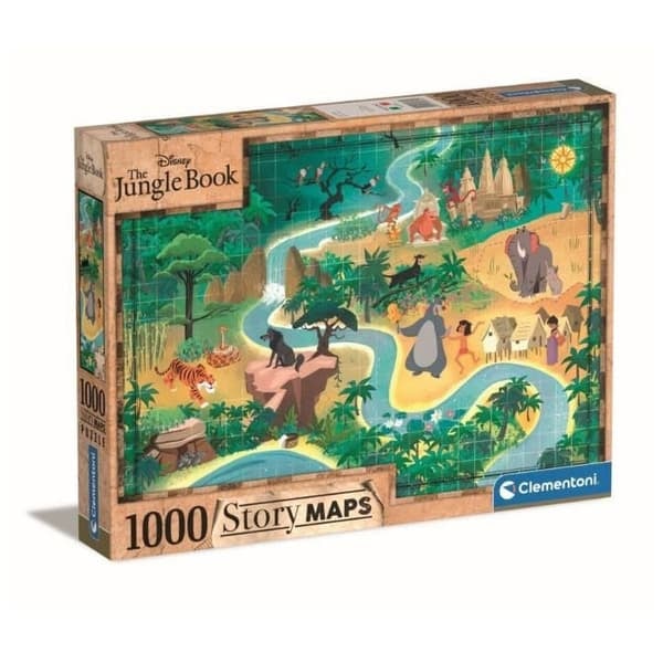 Disney Klassiske Jungelboken Eventyrkart 1000-brikkers puslespill