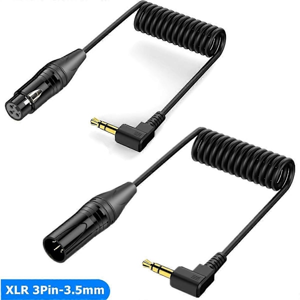 XLR-kabel 3,5 mm till XLR-hona ljudkabel Aux ljudsladd för mikrofon mixer högtalare förstärkare