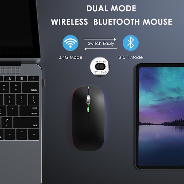 TS-Mouse Jiggler Anti-hvilemodus Auto-flytt markør Virtuell Trådløs Bluetooth-mus Forhindre datamaskinlås
