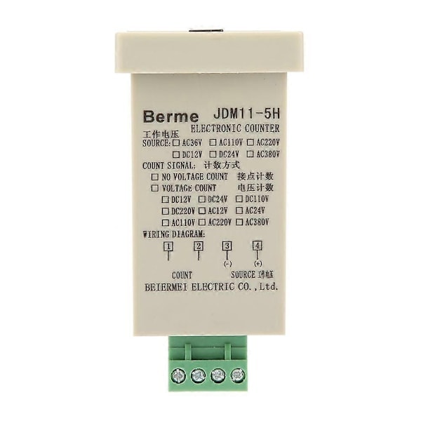 JDM11-5H5 Digital Display Elektronisk Akkumulerende Tæller DC 12V-Perfet